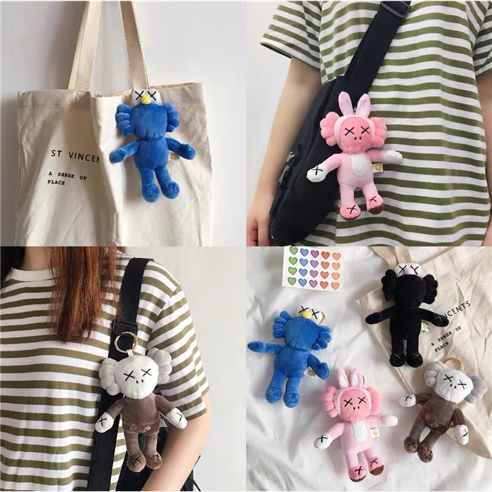 【24h delivery】W&G  Fluffy doll bag pendant sesame street key chain web celebrity personalized cute student schoolbag accessories handbag pendant