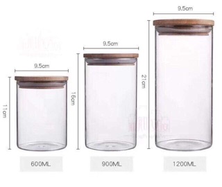 Lọ thủy tinh nắp gỗ có gioăng cao silicon