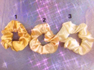 Chun buộc tóc bản to scrunchies lụa nhiều màu