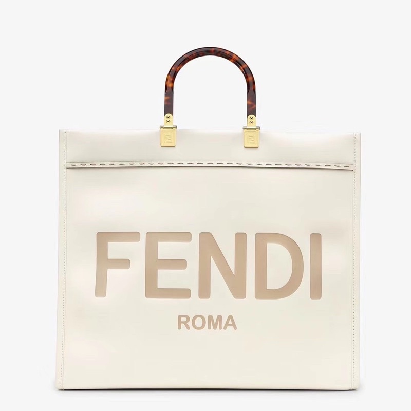 Túi Tote Fendi Nâu Đen Ghi Trắng