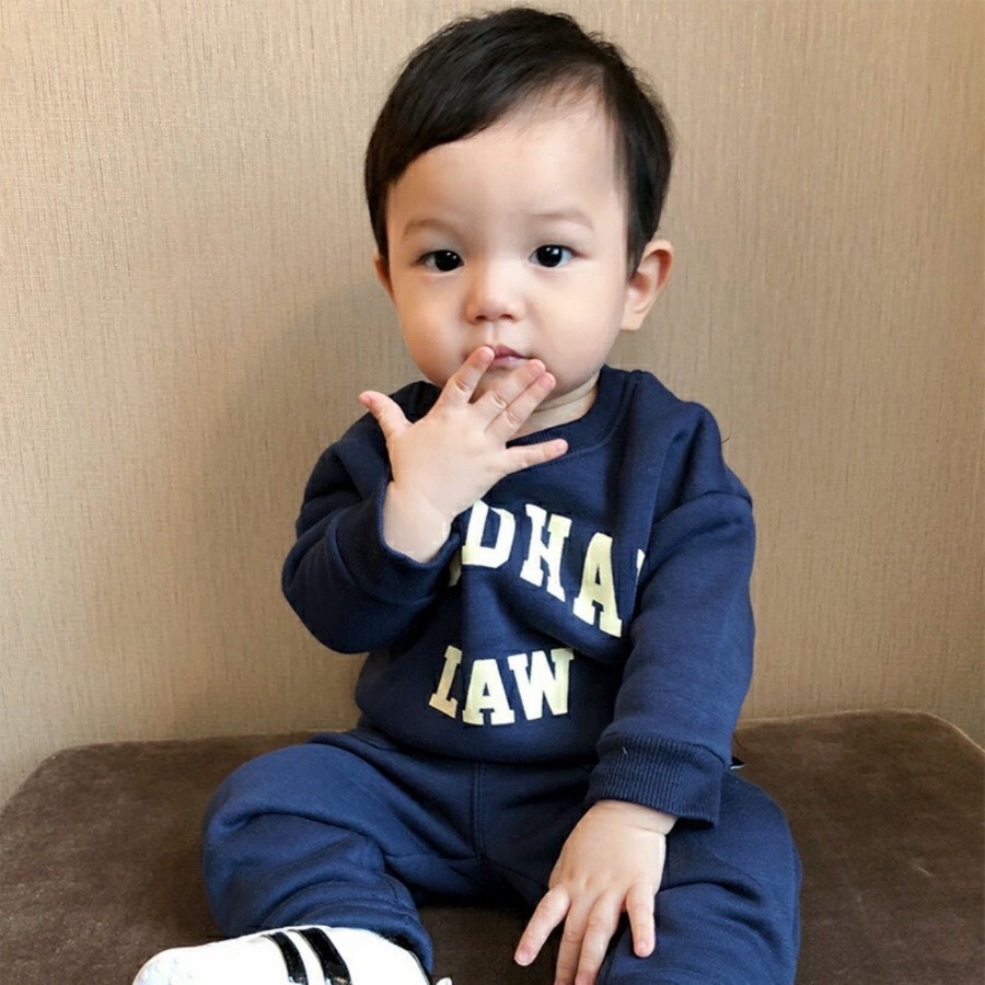 Bộ Nỉ Thu Đông Dài Tay Chất Nỉ Lót Bông Trẻ  Em Law Ken Store