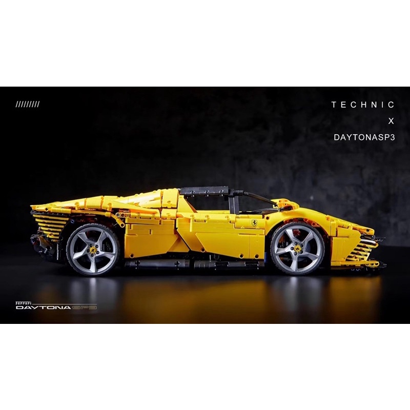 Xếp hình nonlego technic 42143 - Lezi 50003 Lắp ráp siêu Xe Ferrari Daytona SP3 Tỉ Lệ 1:8 3778 Mảnh