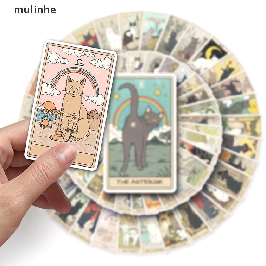 Set 62 Tấm Thẻ Bài Tarot Họa Tiết Hoạt Hình Trang Trí Vali DIY