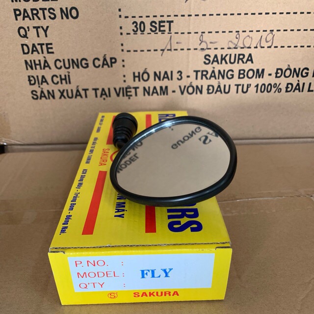 Gương (Kiếng) Chiếu Hậu FLY (tai mèo) SAKURA 10 ly (1 cặp 2 bên)