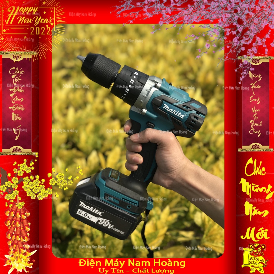 Máy Khoan Pin Makita 13 Ly 3 chức năng, khoan bắn vít siết ốc,chế độ búa, Siết, RẺ, BỀN, ĐẸP, CHẤT LƯỢNG pin 10cell full