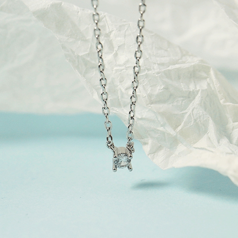 Dây Chuyền Đính Đá Zircon Kiểu Dáng Thanh Lịch Cho Nữ