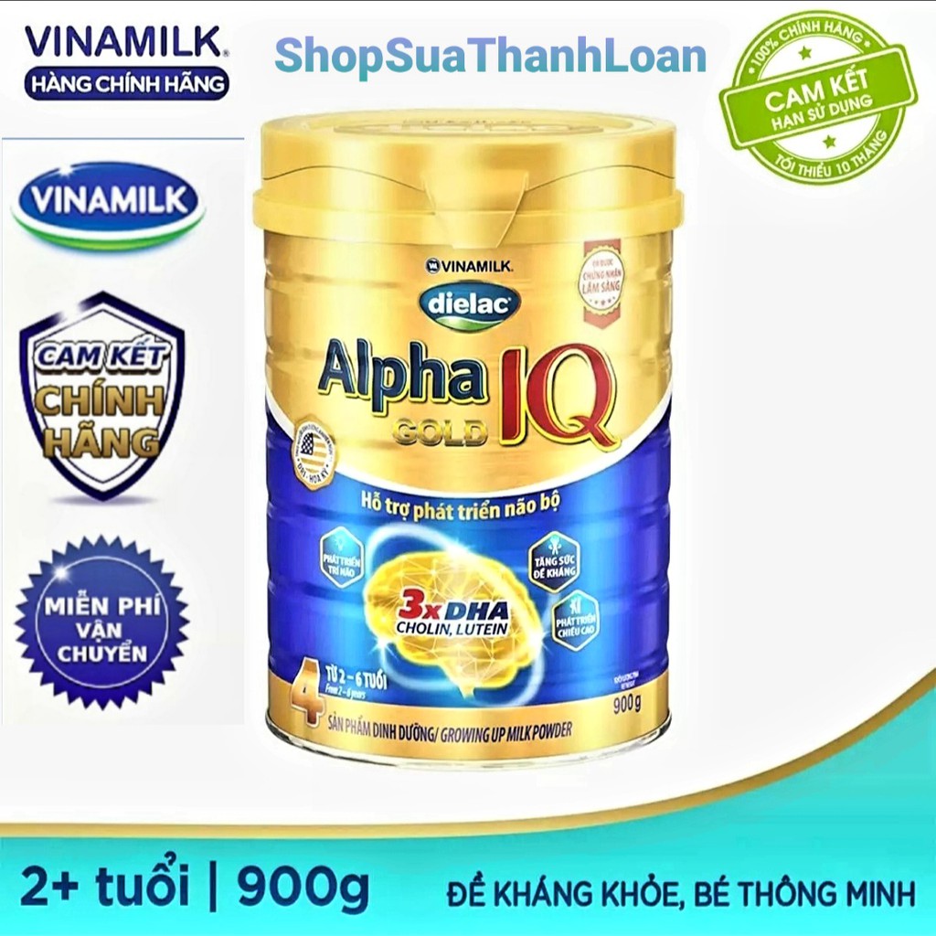 [HSD T12-2023] SỮA BỘT DIELAC ALPHA GOLD IQ 4 900G (CHO TRẺ TỪ 2- 6 TUỔI)