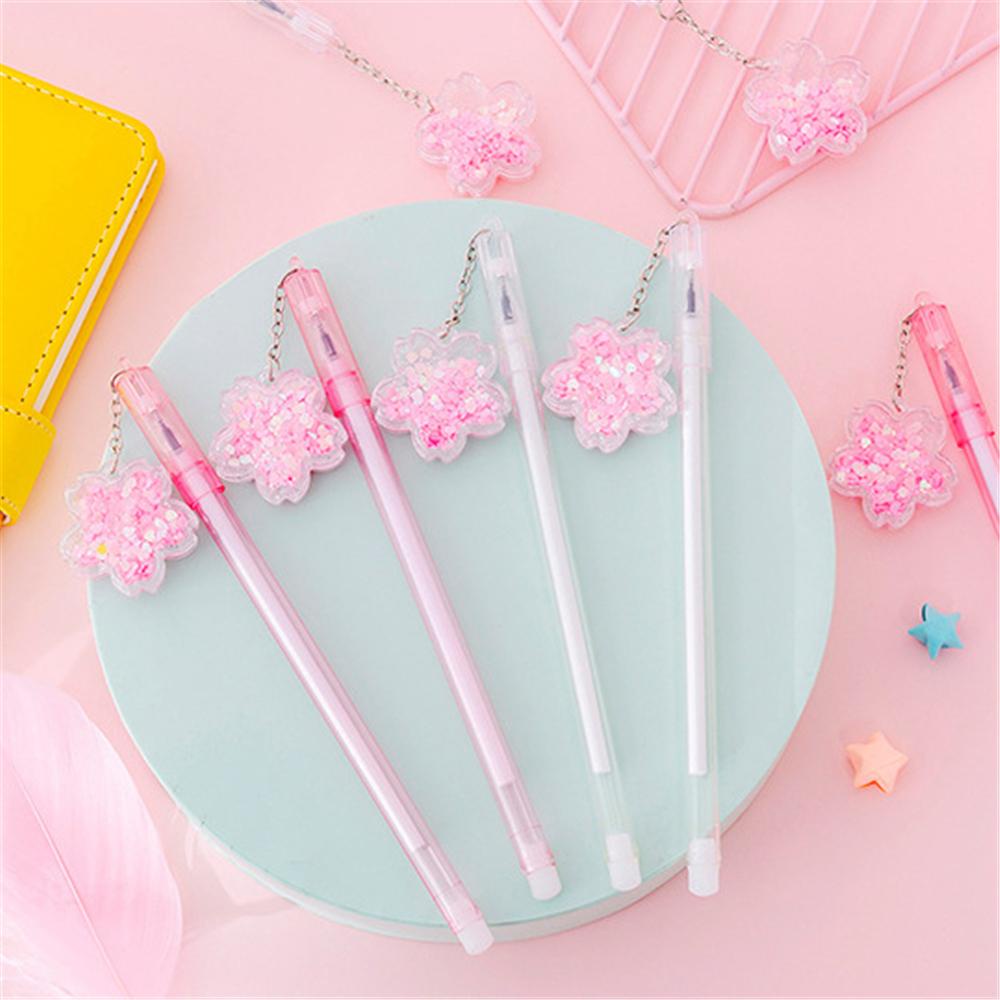 Bút Mực Gel Đính Kim Sa Hình Quả Cherry Dễ Thương