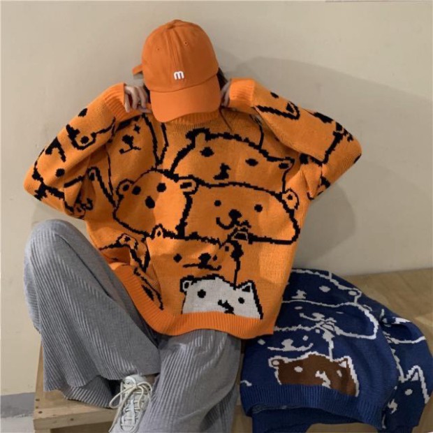 Áo Len Nam Nữ, Áo Cặp Đôi Len Unisex Thời Trang FreeSize Họa Tiết Đơn Giản | BigBuy360 - bigbuy360.vn