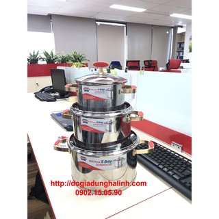 BỘ NỒI INOX 5 ĐÁY SUNHOUSE SHG2503MSC