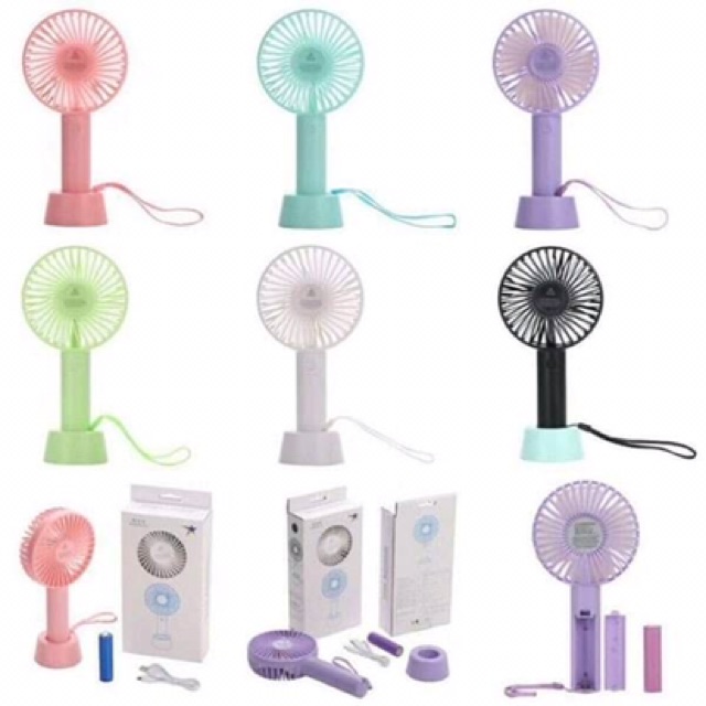 Quạt siêu cấp N9, Quạt 4 cánh cầm tay Mini có đế - Hàng Loại 1