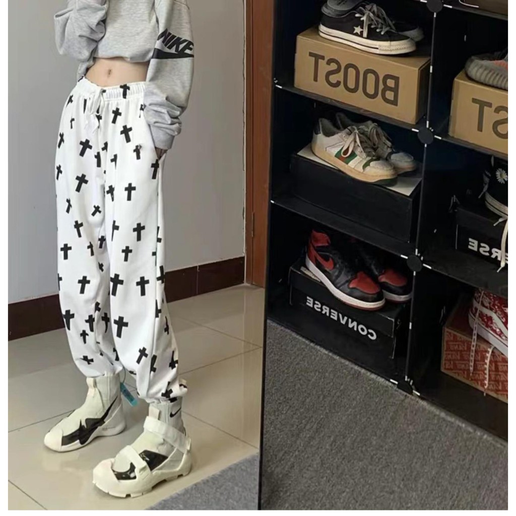 Quần jogger nữ siêu hot 2021, quần jogger nam ống rộng unisex cá tính chất thun nỉ đẹp Thời trang Ulzzang Quảng Châu