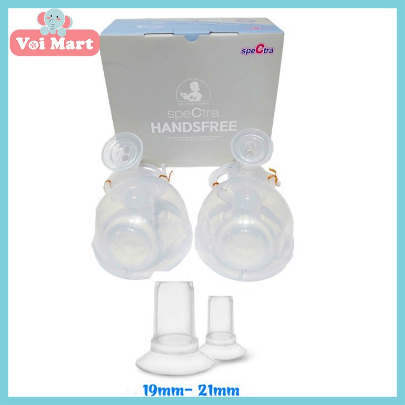 ⚡𝑭𝑹𝑬𝑬𝑺𝑯𝑰𝑷⚡ Bộ 2 Cup hút sữa rảnh tay Spectra Handsfree Size 17/19/21/24/28mm- Chính Hãng Spectra