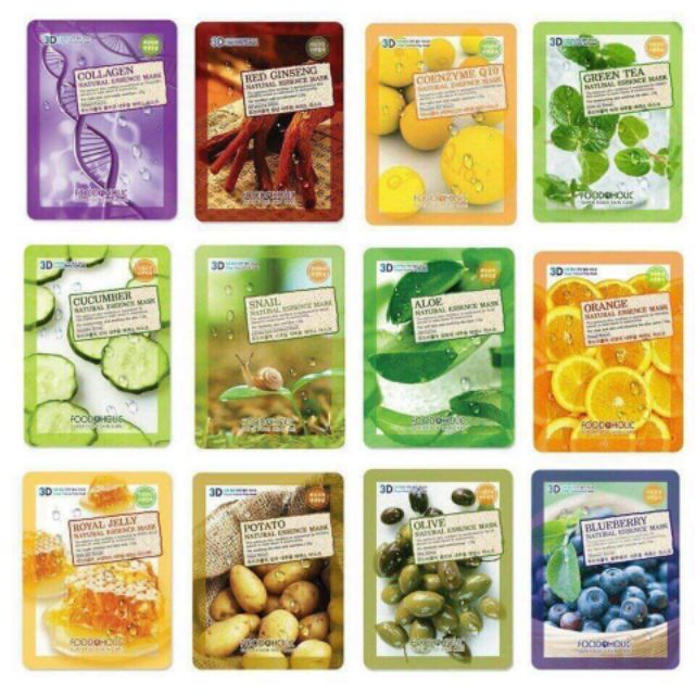 LẺ 1 MIẾNG MẶT NẠ 3D FOOD A HOLIC NATURAL MASK
