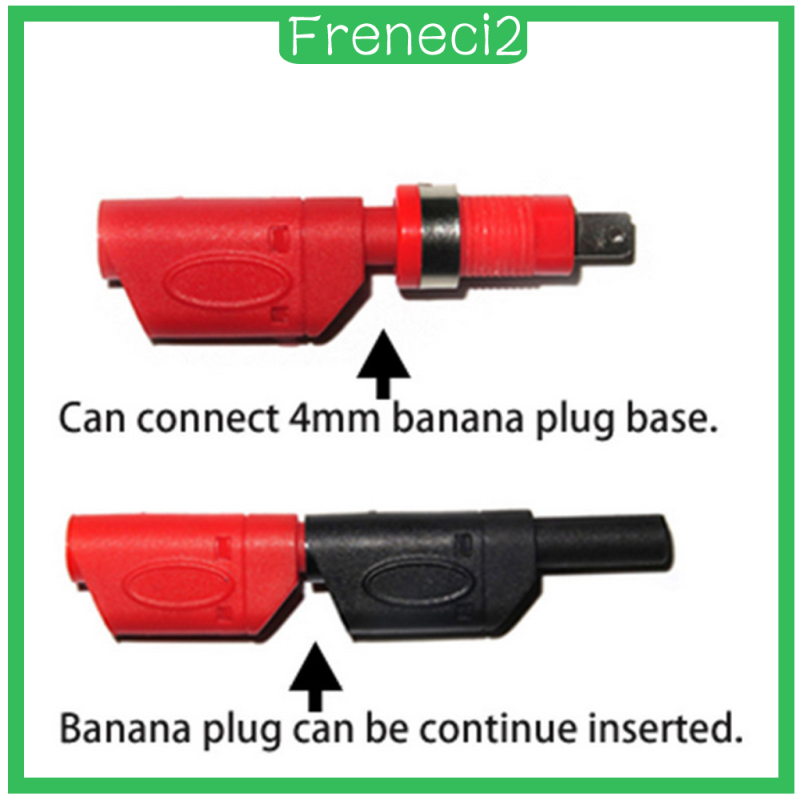 [FRENECI2]BNC Q9 To Dual 4mm Shrouded Banana Plug Test Leads Probe Cable Cord