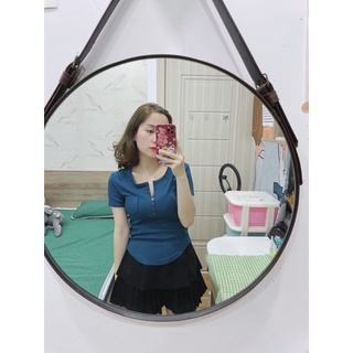 Áo Phông tăm cổ V nhiều cúc dáng đuôi tôm
