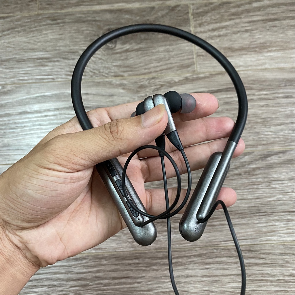 Tai nghe đeo cổ bluetooth U Flex chống rơi khi vận động tập luyện thể thao có khe cắm thẻ nhớ