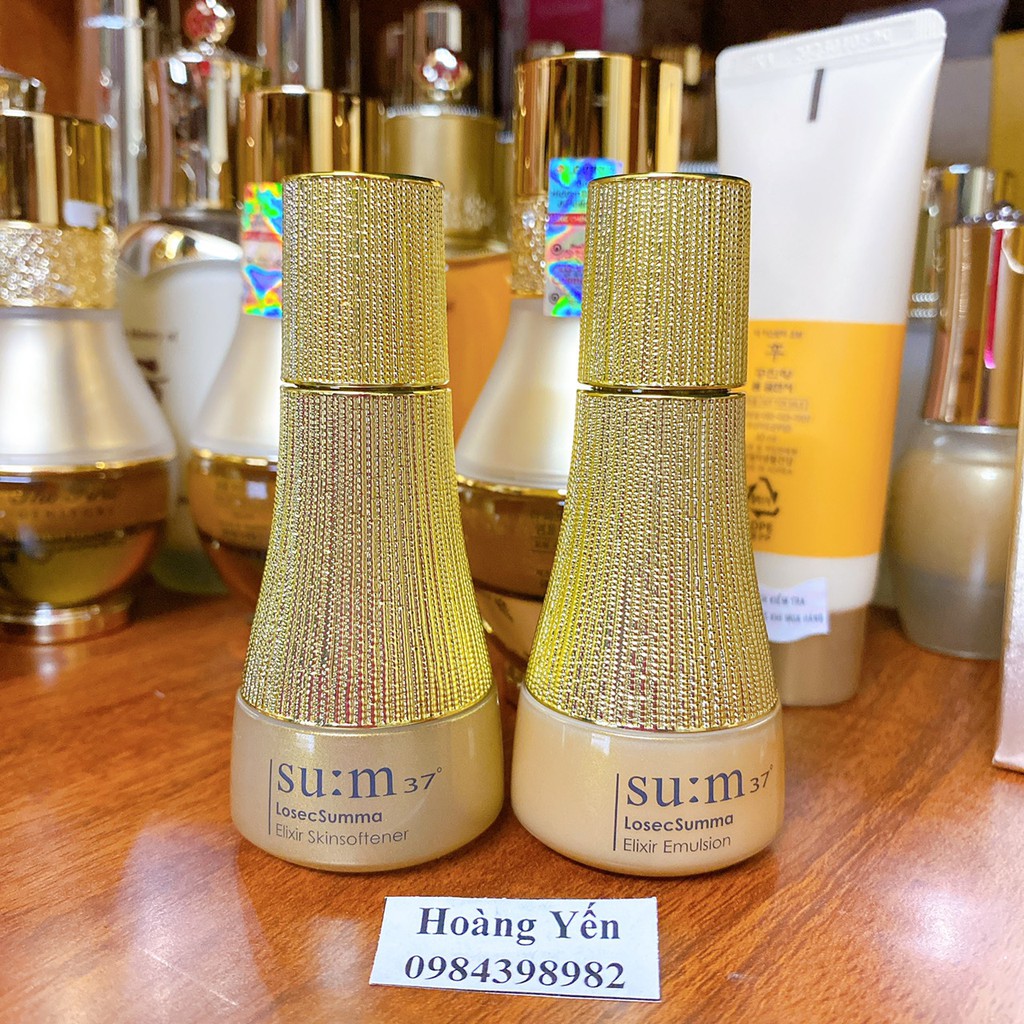 Cặp nước hoa hồng, sữa dưỡng Su:m37 Losec Summa Elixir 20ml/ chai - Tách set -date:2023