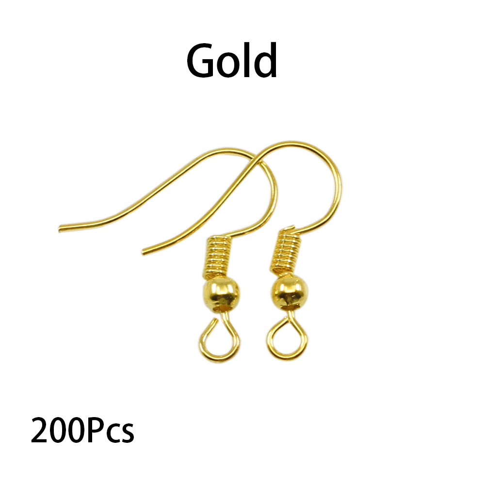 St.kunkka 200 cái / túi Hợp kim móc tai 18mm Phụ kiện làm bông tai