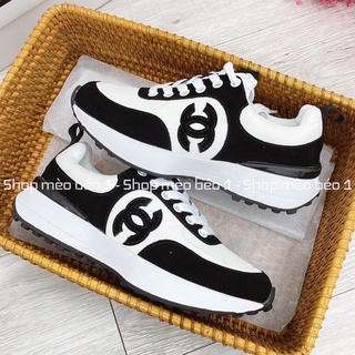 Giày thể thao sneaker cn trắng pha viền đen fullbox