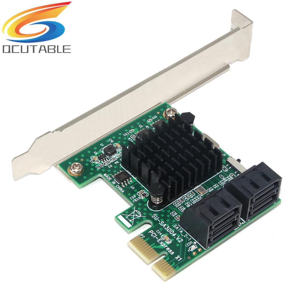 Bo mạch PCI 1x SATA3.0 4 cổng riser PCI-E X1/X4/X8/X16 mở rộng