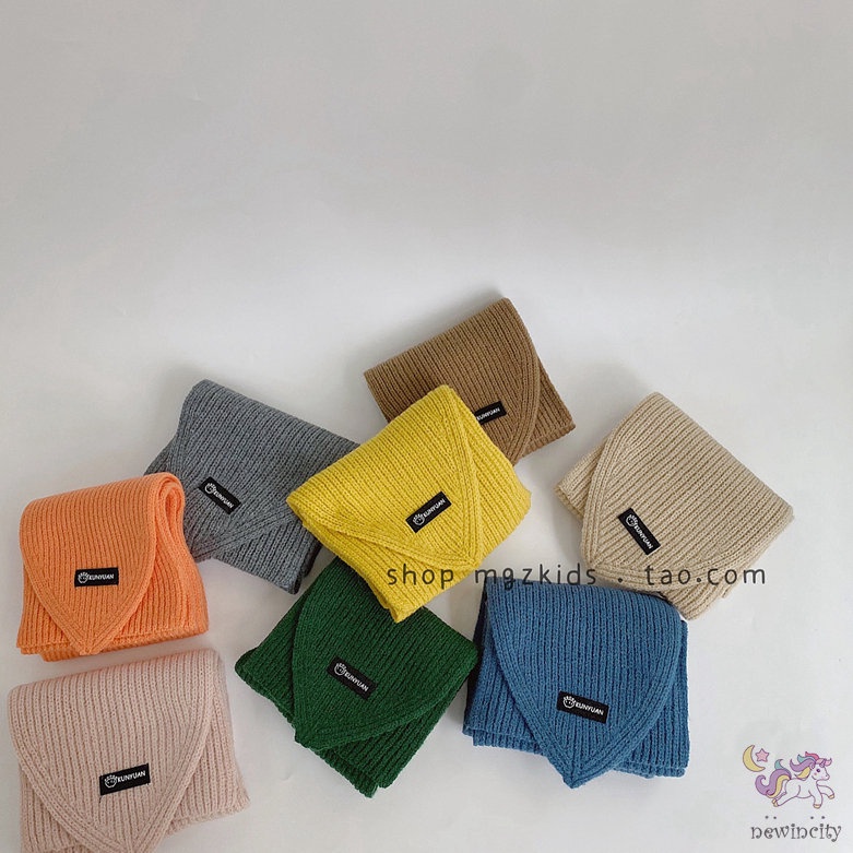 Khăn choàng dệt kim giữ ấm mùa đông phong cách Hàn Quốc dành cho trẻ nhỏ