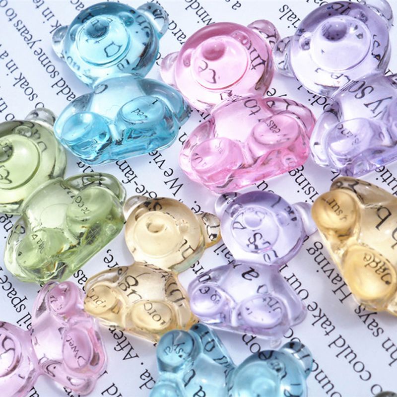 Khuôn silicone đúc resin epoxy làm đồ thủ công tạo hình gấu gummy/múi cam/kẹo sô cô la/chai nước ngọt chất lượng cao