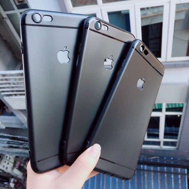 Ốp silicon đen hở táo dành cho iphone 5G/6G/6P/7G/7P/X