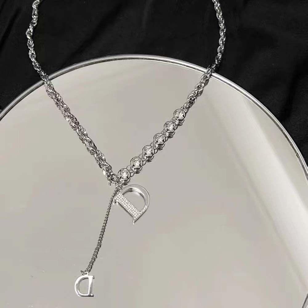 Fallford Vòng cổ Mặt Chữ D Cá Tính|Vòng cổ Xích Phong Cách Hip Hop Cổ Điển Cho Nữ