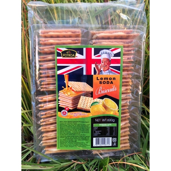 Bánh Quy SODA Kẹp Kem VOTROA-4 Vị Hồng Kông 600g