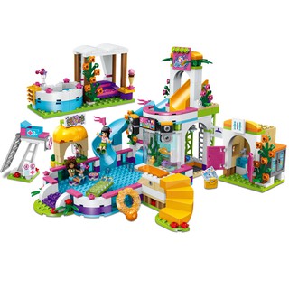 Lắp ghép Mô hình Friends Heartlake Summer Pool Bela 10611  Công Viên Nước Heartlake