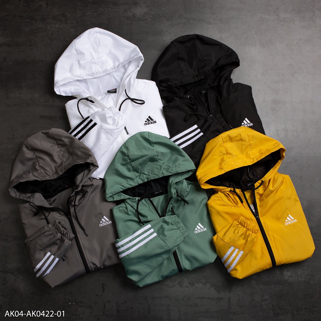 Áo khoác vải gió 2 lớp Adidas (AK04)- thời trang nam VNXK