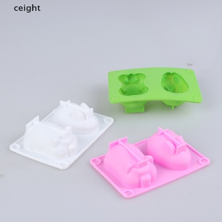 Khuôn silicon làm bánh hình lợn con/thỏ con độc đáo