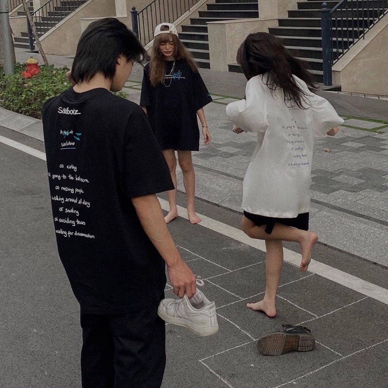 Áo thun nam nữ Sad boiz Saddino, Áo thun tay lỡ form rộng Sadboiz Saddino chất cotton in nổi logo thêu tay | BigBuy360 - bigbuy360.vn