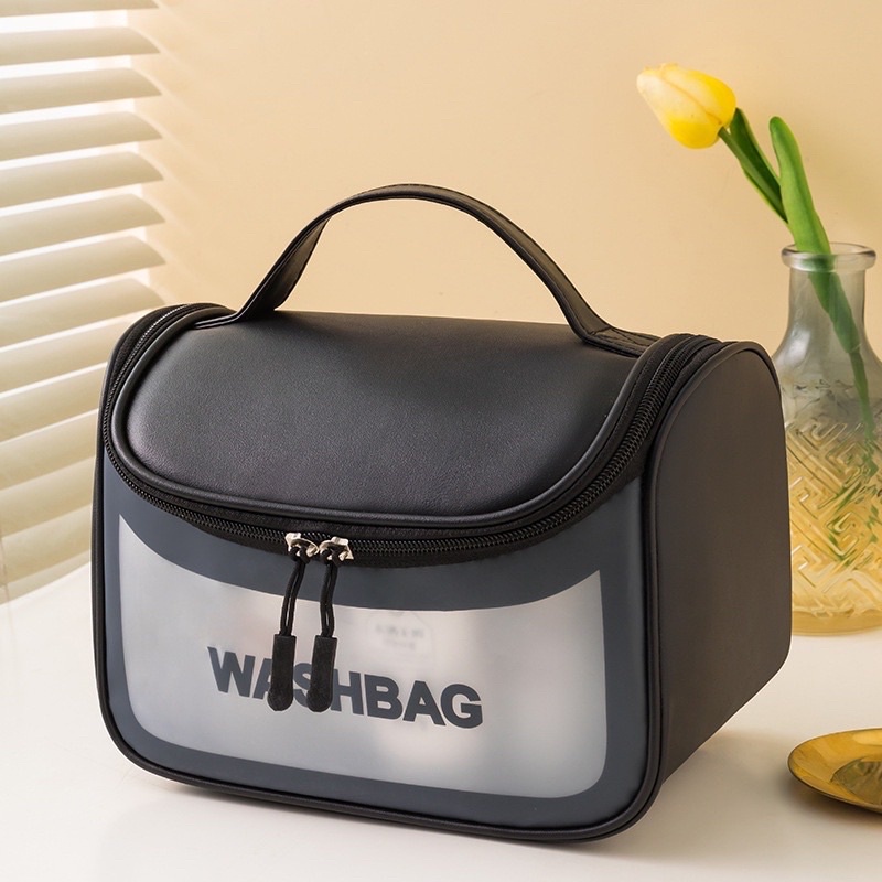Túi WASHBAG THẾ HỆ MỚI Dạng Hộp Có Nắp Khoá Đựng Mỹ Phẩm/ Du Lịch Tiện Lợi