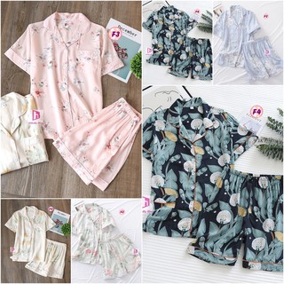 Pijama lanh lụa mềm mát f3
