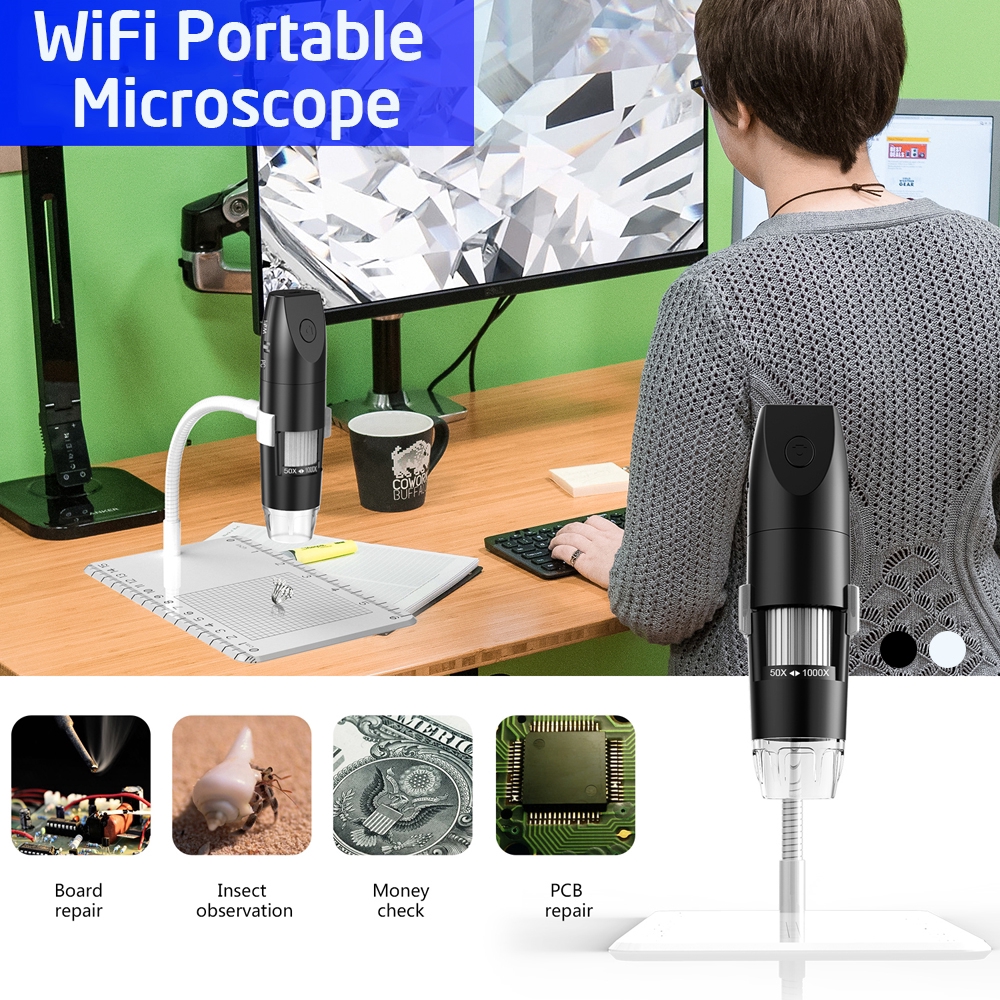 1000x digital microscope WiFi inskam 316 Mobile USB microscope camera HD 1080P with solid tube frame switch for iOS iOS computer