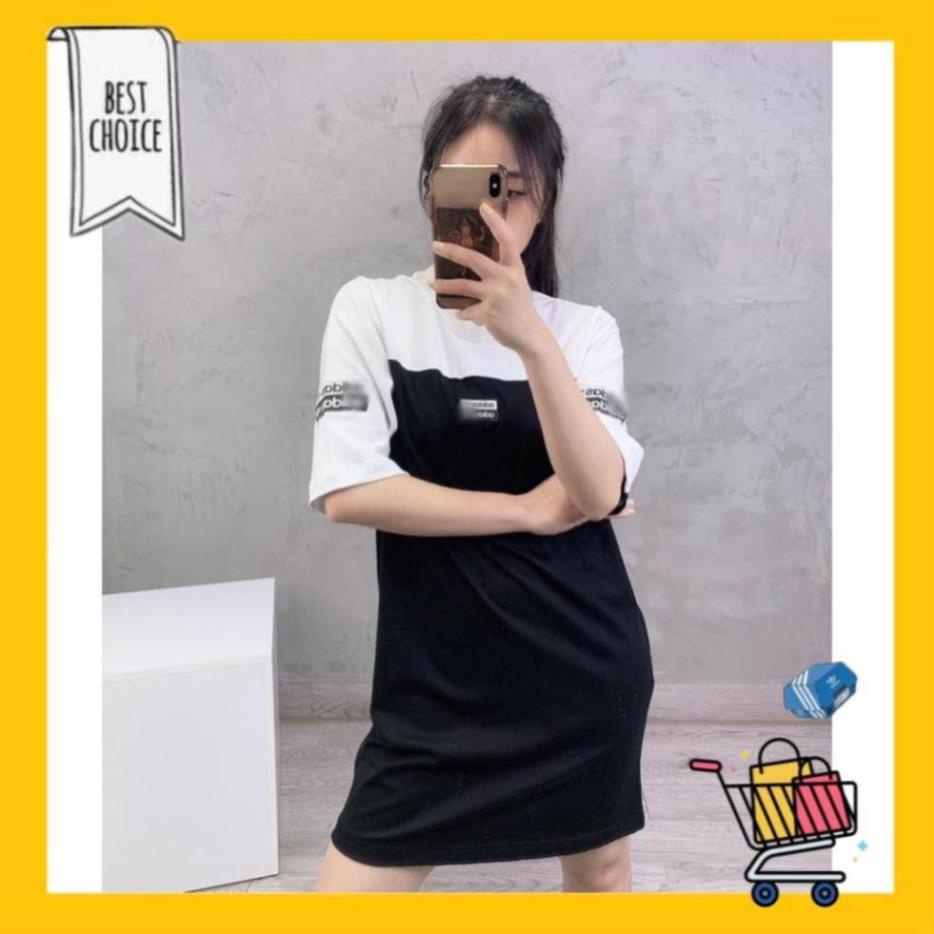 Lin Color Block R.Y.V - Đầm Suông Đen Phối Vai Trắng [ĐỒ THỂ THAO NỮ]
