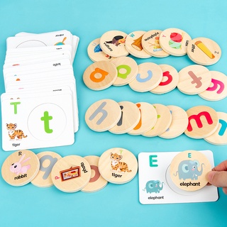 Đồ chơi gỗ bảng ghép chữ cái tiếng anh, flashcard thẻ ghép số nổi bằng gỗ cho bé