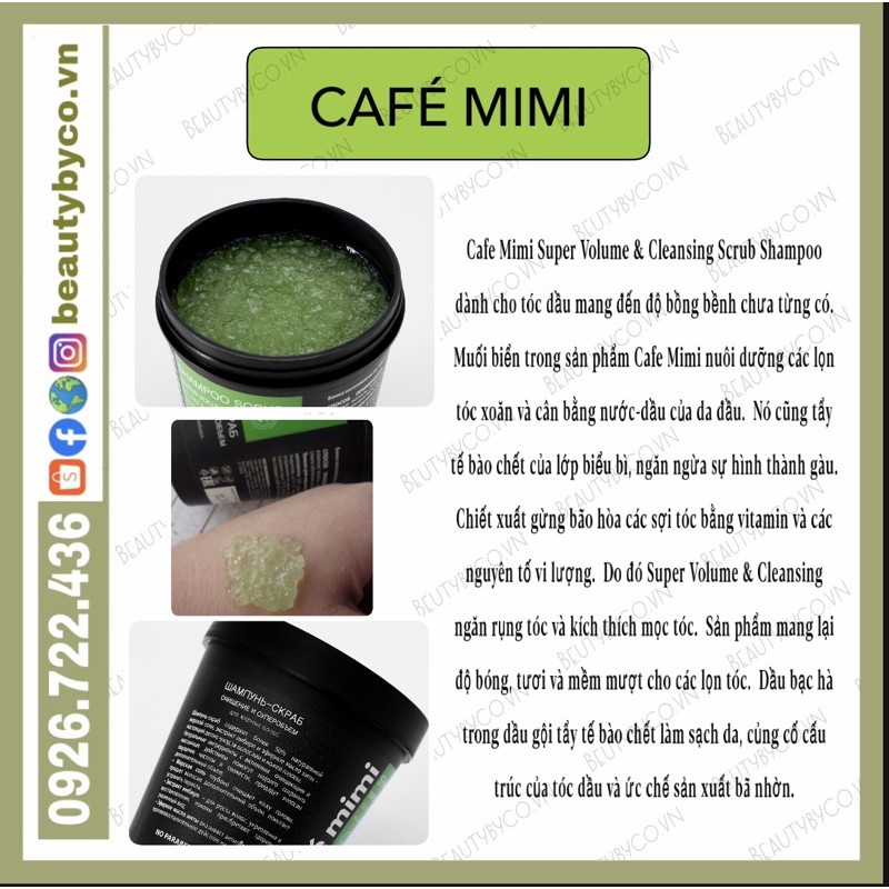 Tẩy tế bào chết cho da đầu CAFE MIMI (Da thường / Siêu dầu) | BigBuy360 - bigbuy360.vn