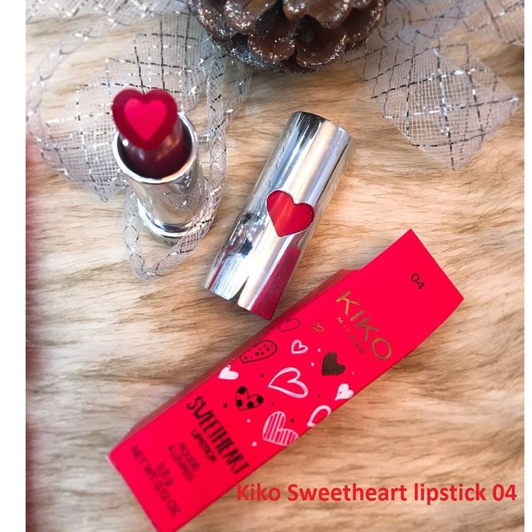 Son Kiko SweetHeart Lipstick Limited - Màu 04 First Red