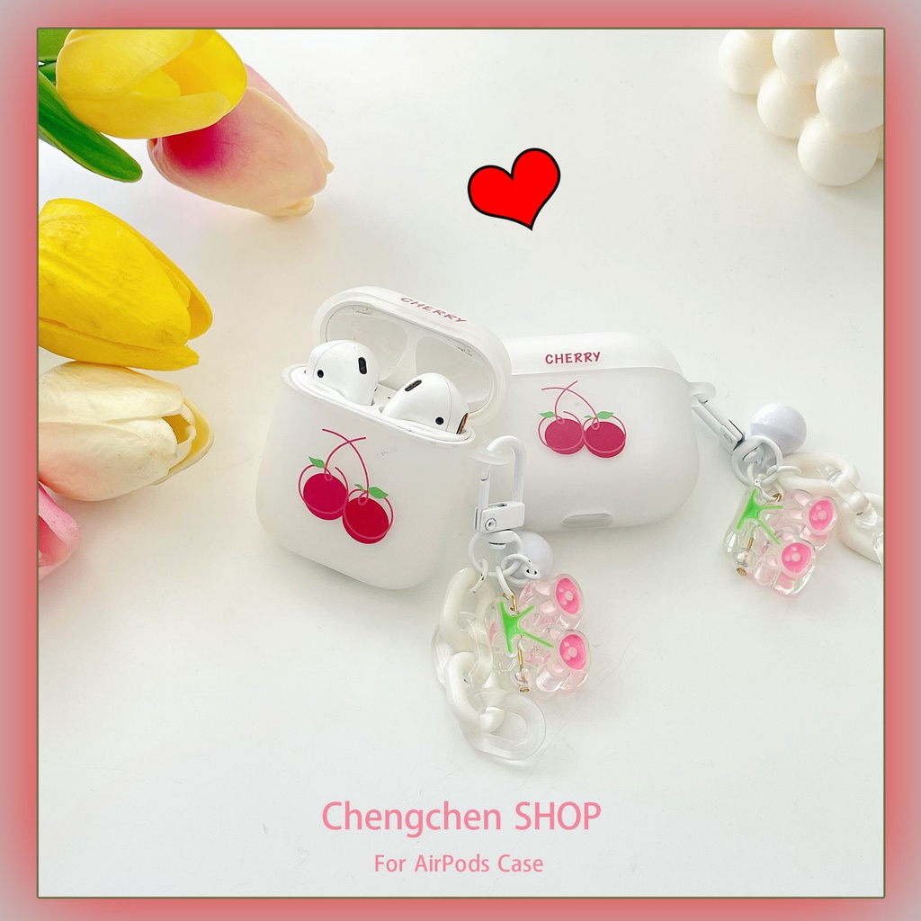 Vỏ Bảo Vệ Hộp Sạc Tai Nghe AirPods3gen Họa Tiết Cherry 2021 / AirPods3 / AirPods3 Ốp