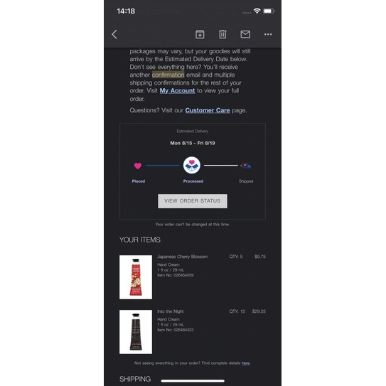 Kem dưỡng tay Bath & Body works