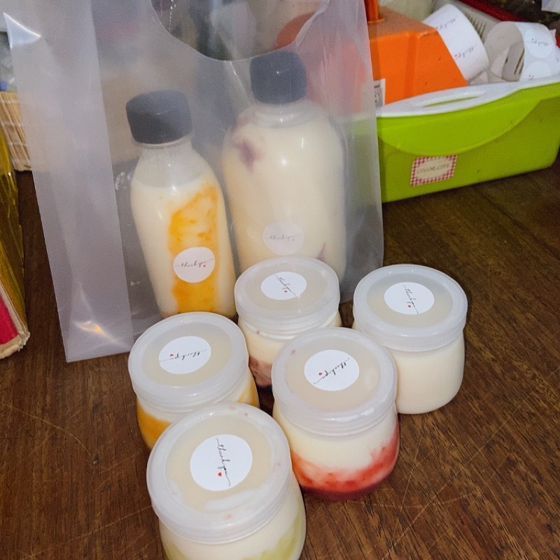 Sữa chua lên men vị trái cây nhà làm