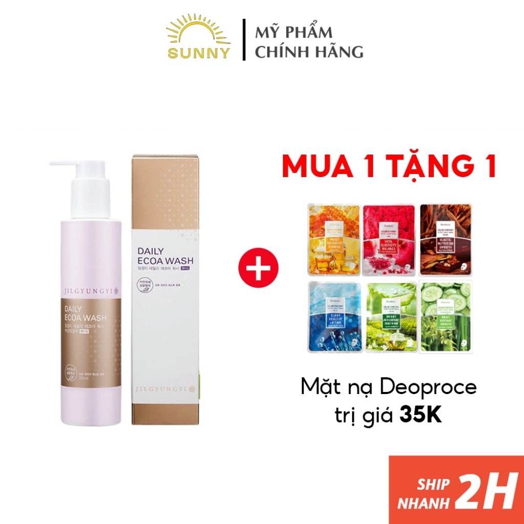 Dung dịch vệ sinh phụ nữ Jil Gyung Yi Hàn Quốc 200ml, sạch dịu nhẹ, an toàn, PH 5.5 Jilgyungyi