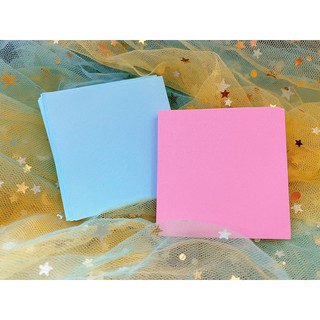 Giấy gấp hạc mầu trơn size 5,3*5,3 cm; 6,5cm*6,5cm