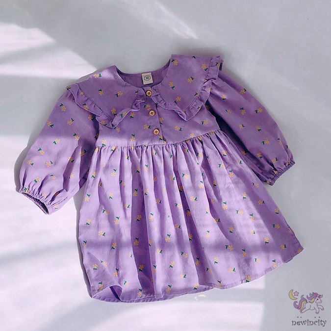 Đầm Công Chúa In Hoa Thời Trang Cho Bé Gái