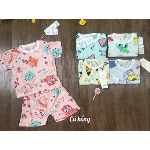 Bộ quần áo cotton sợi tre cho bé (Từ 0- 15M)
