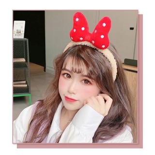 Băng đô nơ đỏ dễ thương cho bé gái