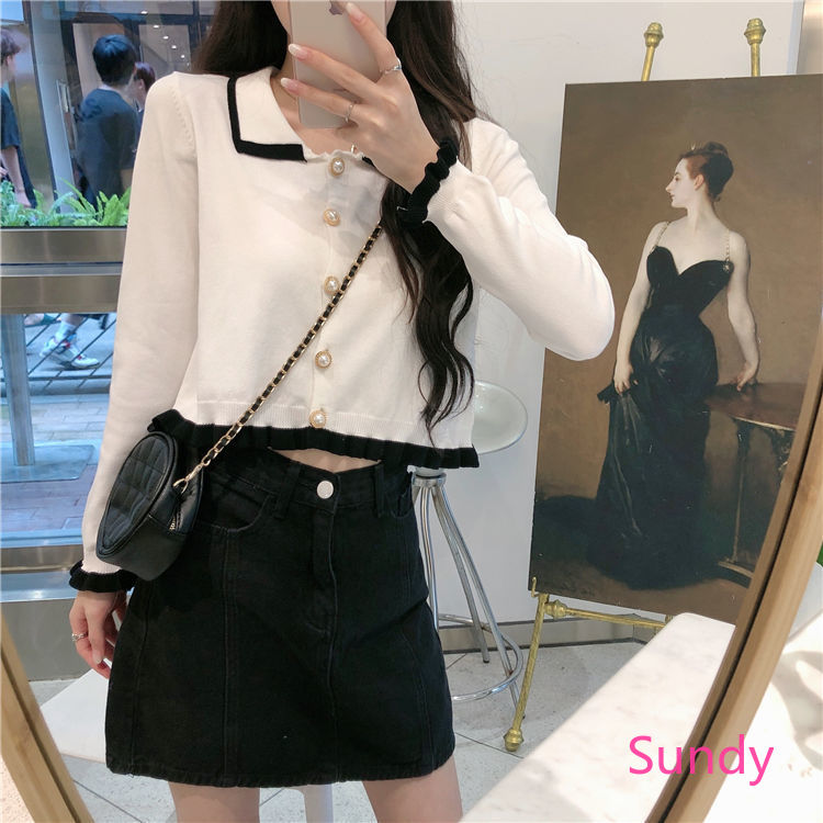 Áo Cardigan dệt kim tay dài phong cách thời trang mùa thu dành cho phái đẹp